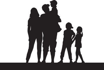 Vector silhouette of family.
- 578265936