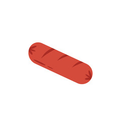 minimalistic flat sausage icon vector