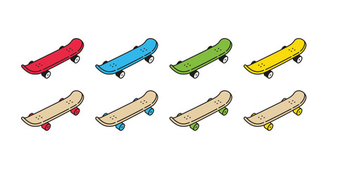 skateboard icon vector surf skate skating extreme sport character cartoon doodle illustration symbol design clip art