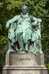 Bronze statue of Johann Wolfgang von Goethe in Vienna, Austria