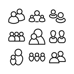 people icon or logo isolated sign symbol vector illustration - high quality black style vector icons
