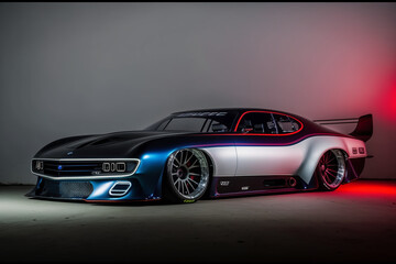 Naklejka premium sports car Generative AI Technology