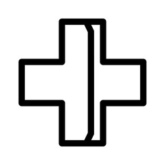 plus icon or logo isolated sign symbol vector illustration - high quality black style vector icons
