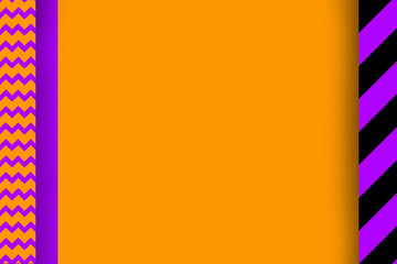 Halloween geometrical pattern with colorful layers. Orange, black and purple colors, geometry shapes and copy space for your text