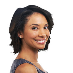 A black woman wears a smile that shows off her healthy teeth, reflecting her commitment to a...