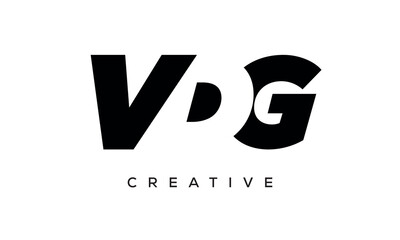 VDG letters negative space logo design. creative typography monogram vector