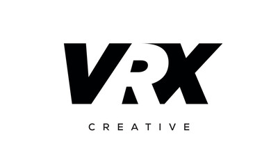 VRN letters negative space logo design. creative typography monogram vector