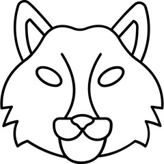 Wolf Vector icon which can easily modify or edit

