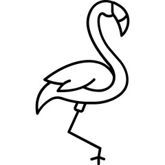 Flamingo Vector icon which can easily modify or edit


