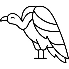 Cathartes aura Vector icon which can easily modify or edit

