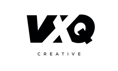 VXQ letters negative space logo design. creative typography monogram vector