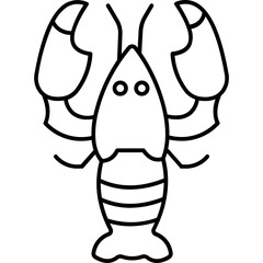 Crayfish Vector icon which can easily modify or edit

