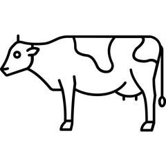 Bos taurus Vector icon which can easily modify or edit
