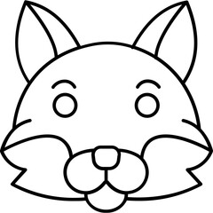Fox head Vector icon which can easily modify or edit

