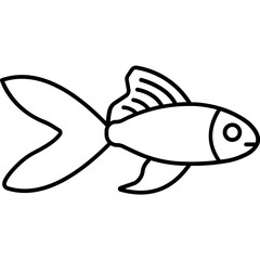 Obraz premium Goldfish Vector icon which can easily modify or edit
