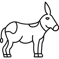 Donkey Vector icon which can easily modify or edit