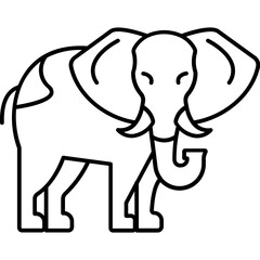 Loxodonta Vector icon which can easily modify or edit

