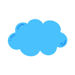 Funny cloud cartoon icon.