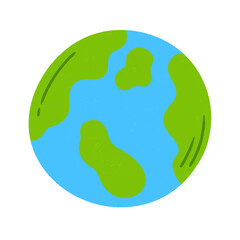 Earth planet cartoon icon.