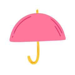Cartoon umbrella character icon.