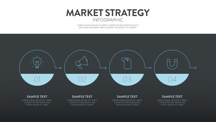 Creative minimal business project infographic layout template design. Presentation banner with options, steps or parts for business slide. Workflow layout, process diagram, chart, info graph elements.