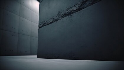 The Monochrome Charm of a Black Concrete Wall, generative ai