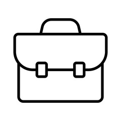 Briefcase icon. Business bag icon. Suitcase, portfolio symbol, linear style pictogram isolated on white.