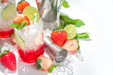 Strawberry iced lemonade