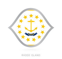 Rhode Island national team flag in style for international basketball competitions.