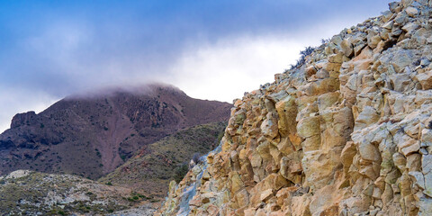 Rocky Coastline, Los Escullos, Cabo de Gata-Níjar Natural Park, UNESCO Biosphere Reserve, Hot...