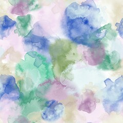 Fototapeta na wymiar Abstract watercolor seamless background in pastel tones, digital art. For textile, fabric, wallpapers, backgrounds, printable products covers