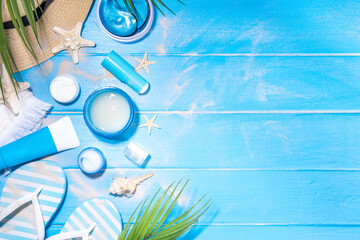 Summer skin care cosmetics