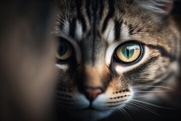 Portrait Of A Cat Staring made with Generative AI
