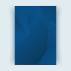 Cover with abstract lines. Cover layouts A4 format, vertical orientation. Blue abstract background, vector Eps10