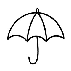 Cartoon umbrella character line icon. - obrazy, fototapety, plakaty