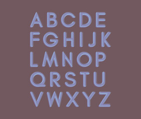 Alphabet set. Design elements with stipple effect. 3D illustration for brochure, poster, presentation, flyer or banner.
