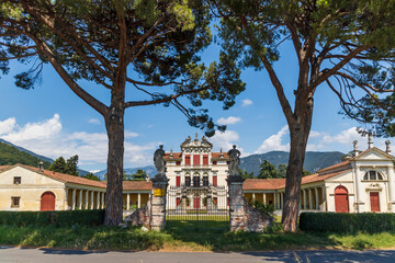 Villa Angarano in Bassano del Grappa, Veneto, Northern Italy. - obrazy, fototapety, plakaty