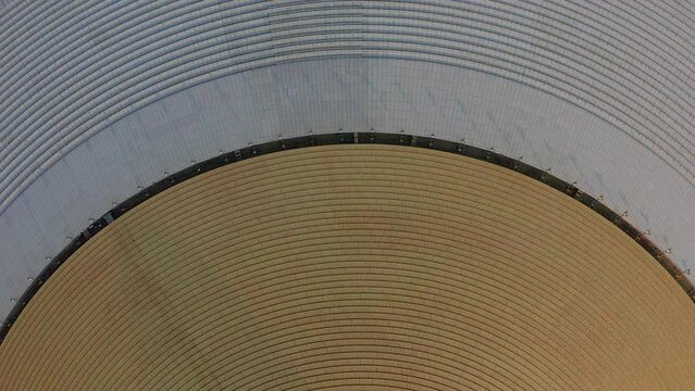 Aerial view of Wat Phra Dhammakaya temple in Pathum Thani Province north of Bangkok, Thailand.