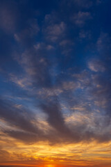 Fototapeta na wymiar Beautiful sky with cloud before sunset