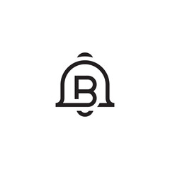 Bell and Letter B logo or icon design