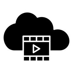 video player cloud computing icon