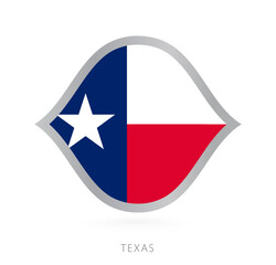 Texas national team flag in style for international basketball competitions.