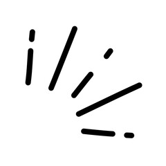 Doodle pop surprise line elements hand drawn.