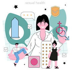 Sexual education concept. Sexual health lesson for young people.