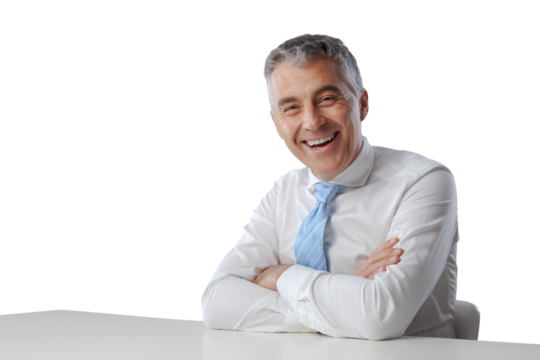 Handsome confident corporate businessman portrait