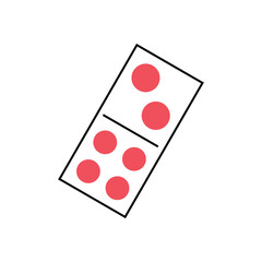 Domino Card Icon Vector Template