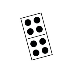 Domino Card Icon Vector Template