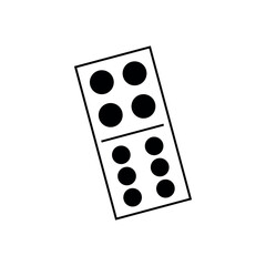 Domino Card Icon Vector Template