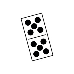 Domino Card Icon Vector Template