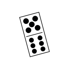 Domino Card Icon Vector Template